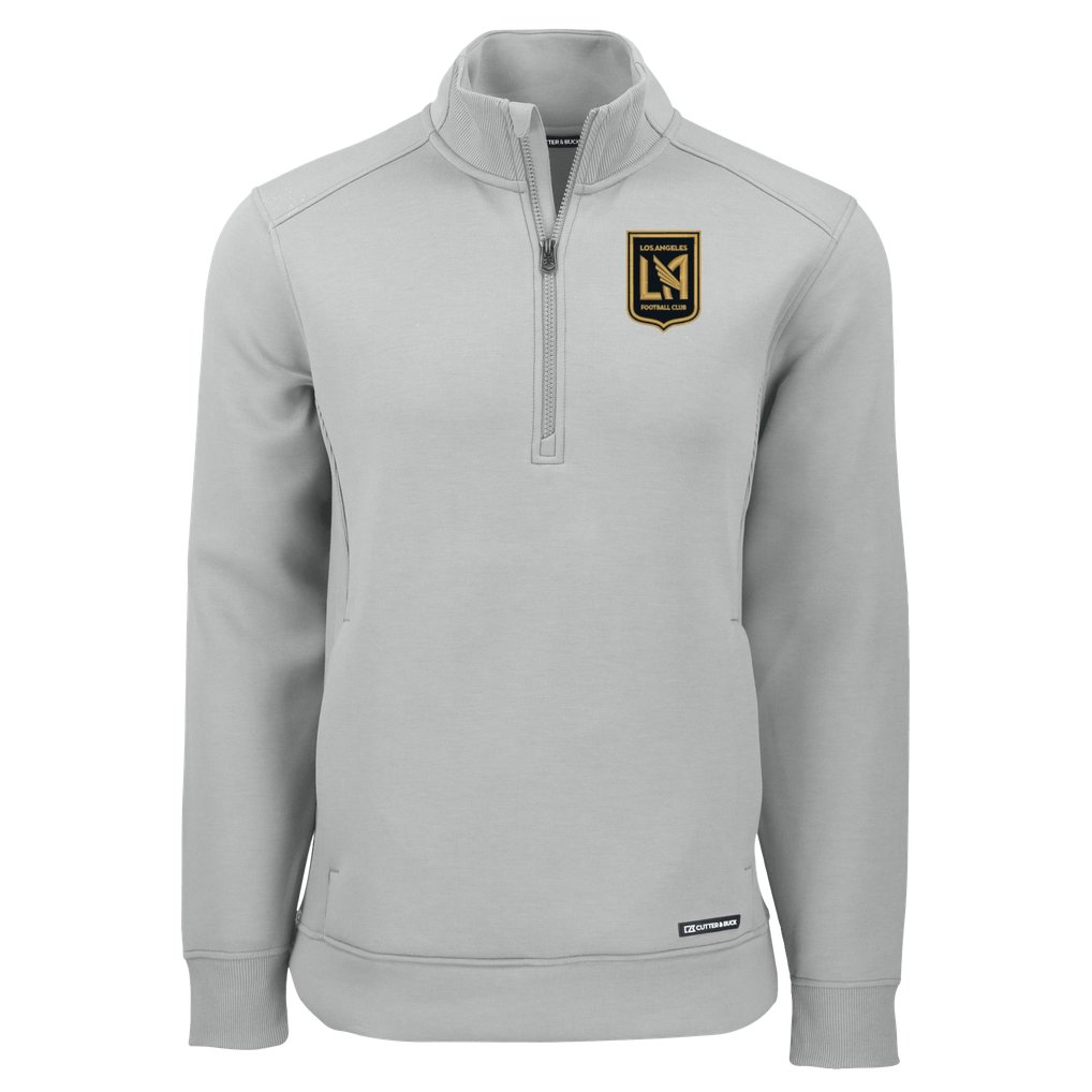 LAFC Cutter & Buck Roam Eco Recycled Quarter-Zip Pullover Top - Gray
